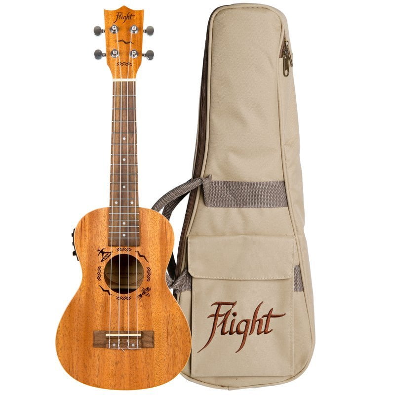 Flight DUC523CEQ Mahogany Electro-Acoustic Concert Ukulele