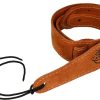 Flight S43 Suede Ukulele Strap - Camel