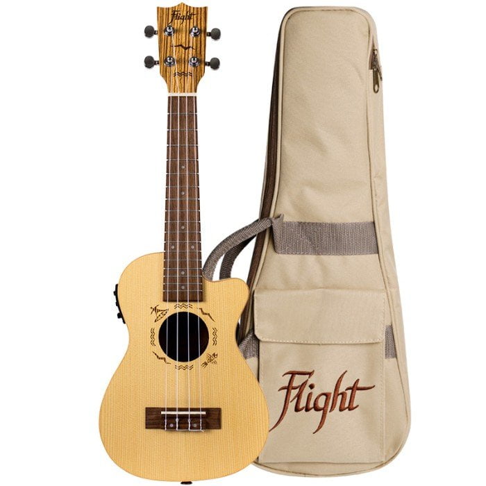 Flight DUC328 CEQ SP-ZEB Electro-Acoustic Concert Ukulele