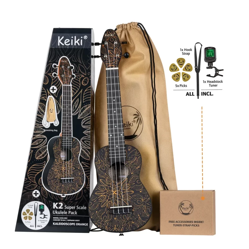 Ukulele Keiki K2SS-OKC Orange Kaleidoscope