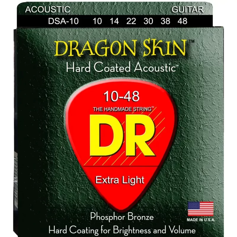 Corde per chitarra acustica DR DSA-10 DRAGON SKIN