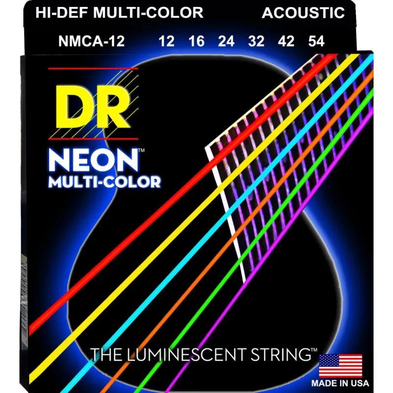 Corde per chitarra acustica DR MCA-12 MULTI-COLOR