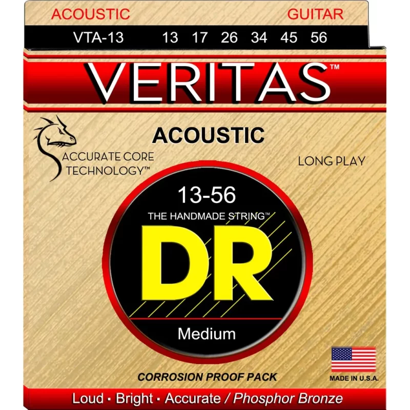 Corde per chitarra acustica DR VTA-13 VERITAS