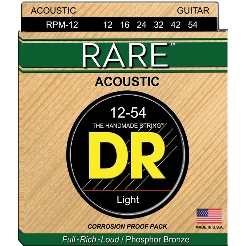 Corde per chitarra acustica DR RPM-12 RARE