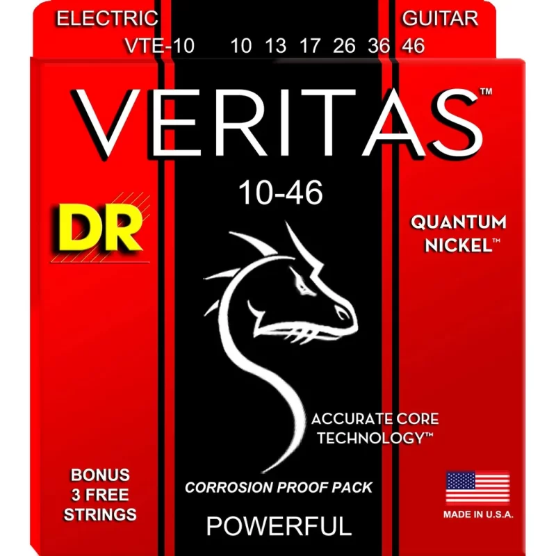 Corde per chitarra elettrica DR VTE-10 VERITAS