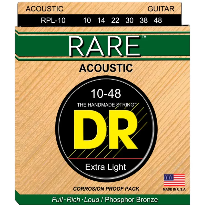 Corde per chitarra acustica DR RPL-10 RARE