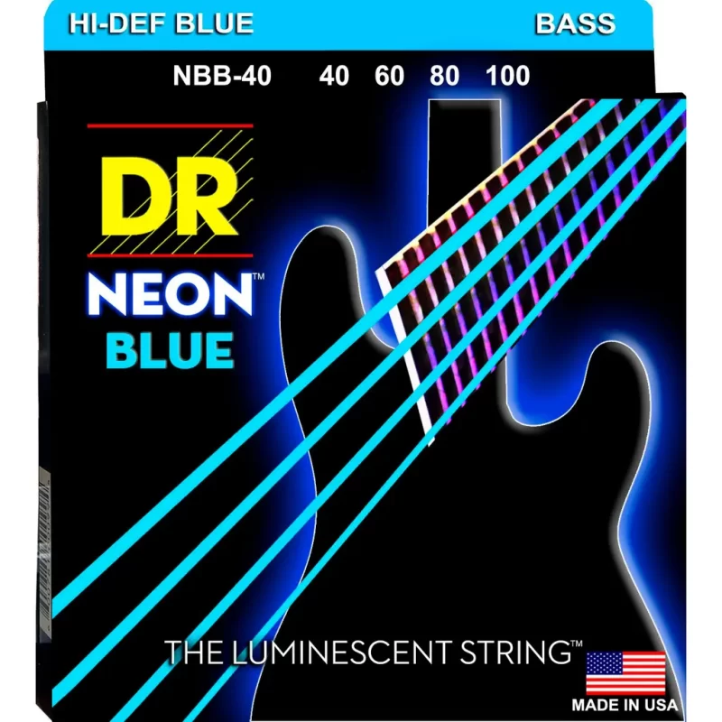 Corde per Basso DR NBB-40 NEON BLUE