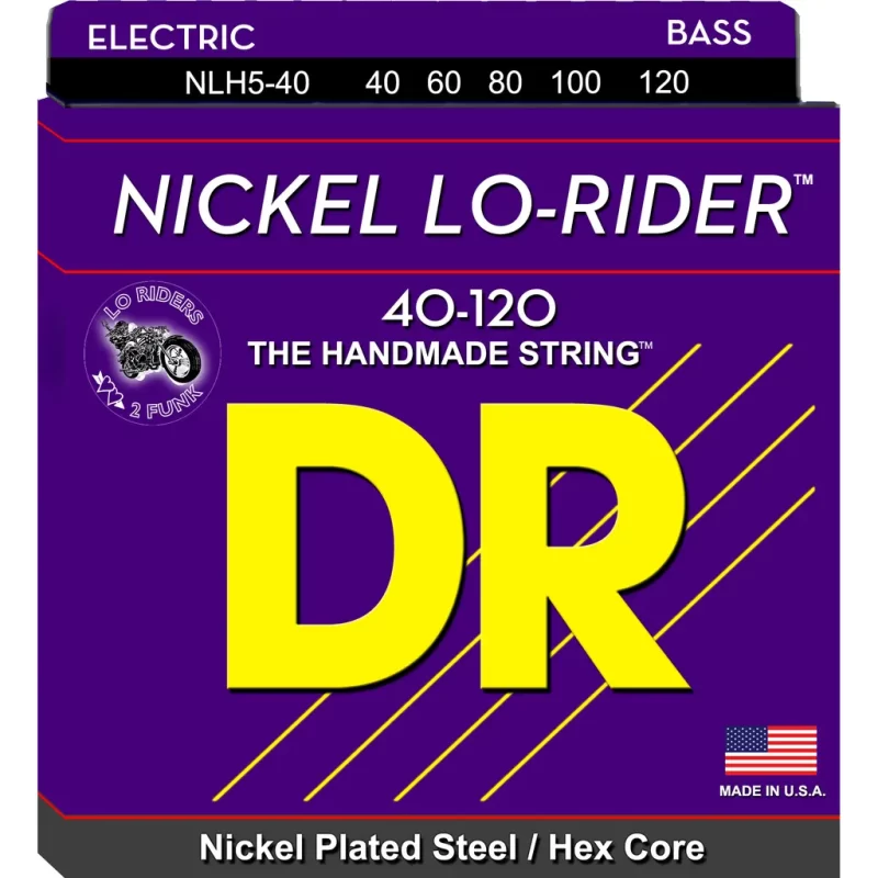 Corde per Basso DR NLH5-40 NICKEL LO-RIDER