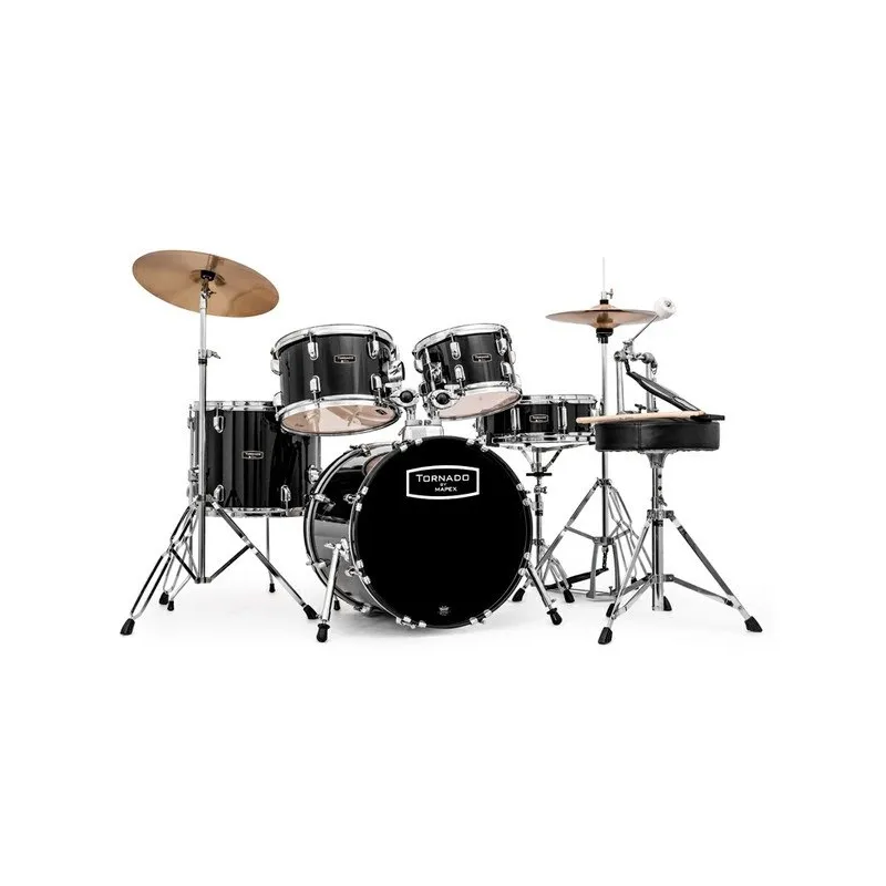 Set Batteria Acustica Mapex TND5844FTCDK TORNADO JUNIOR FULL 5 PEZZI DARK BLACK