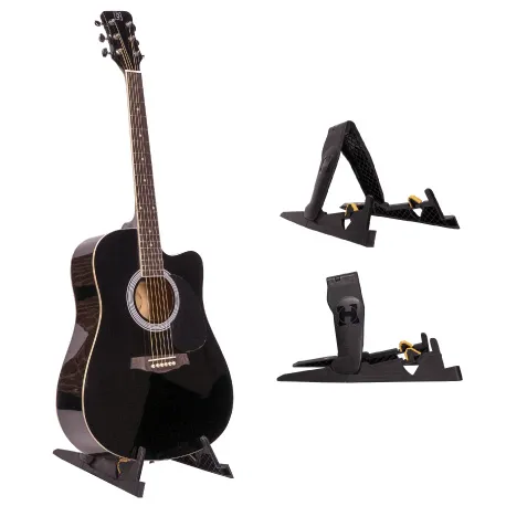 Set chitarra acustica/supporto OQAN PACK QGA-21 CUT BK + HERCULES GS-200B