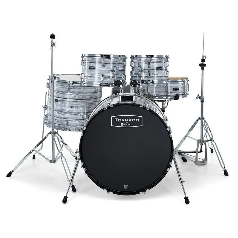 Set Batteria Acustica Mapex TND5044TCFI TORNADO STUDIO FULL 5 PEZZI WHITE MARBLEWOOD