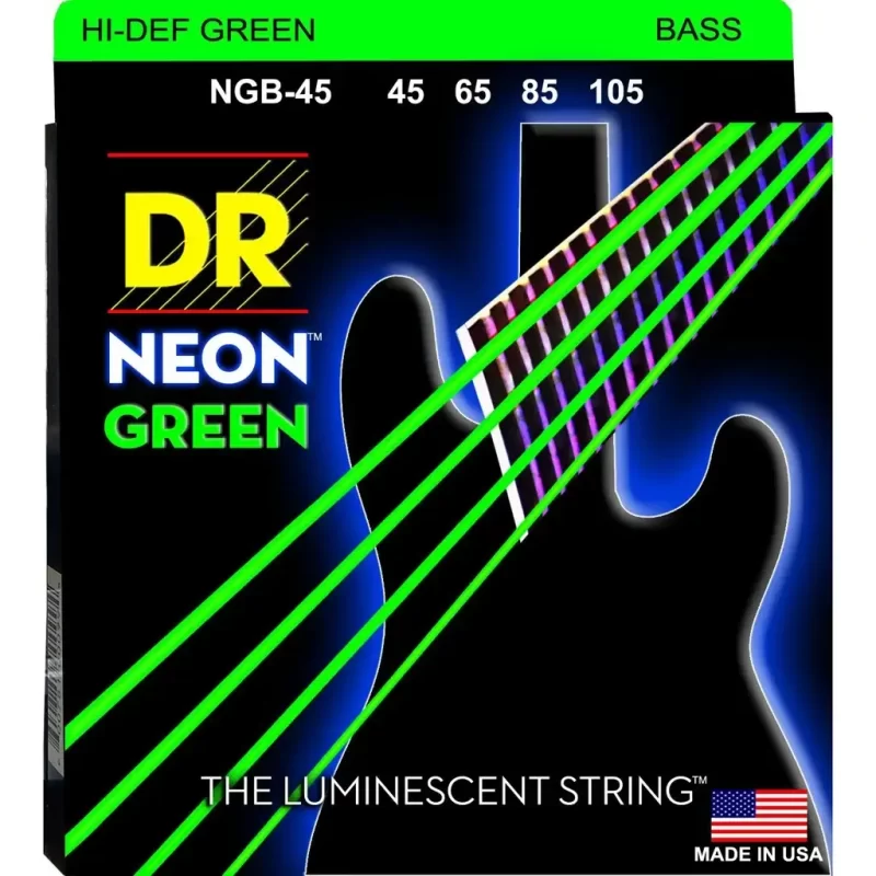 Set Corde per Basso DR NGB-45 Neon Green