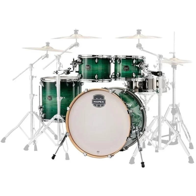 Set Batteria Acustica Mapex AR529SFG Armory Rock 5 Pezzi Emerald Burst