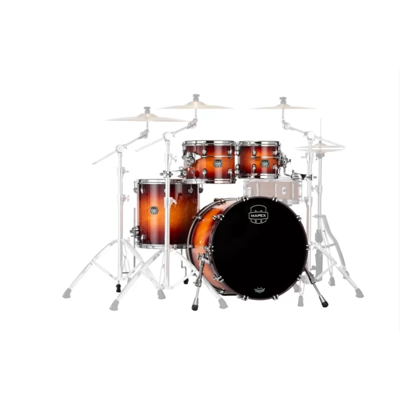 Set Batteria Acustica Mapex SE504XBPO Saturn Evolution Birch Fusion 4 Pezzi Exotic Sunburst