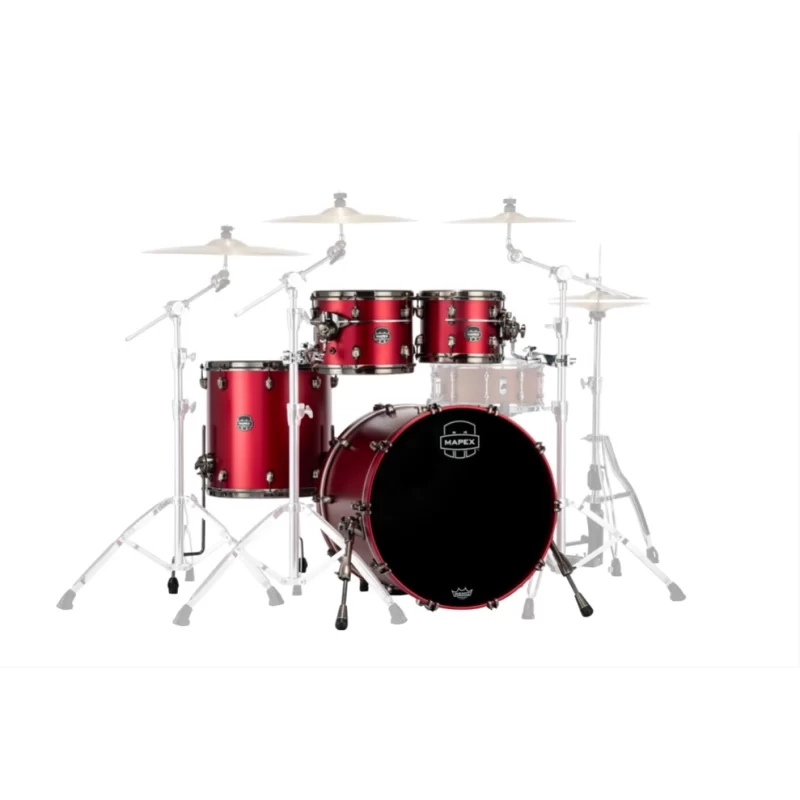 Set Batteria Acustica Mapex SE529XBBPA Saturn Evolution Birch Rock 4 Pezzi Tuscan Red