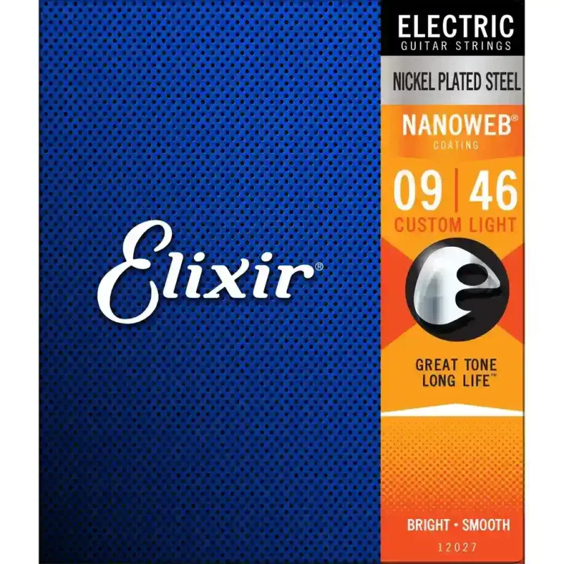 Set Corde per chitarra elettrica ELIXIR 12027 Electric Nickel Plated Steel NANOWEB