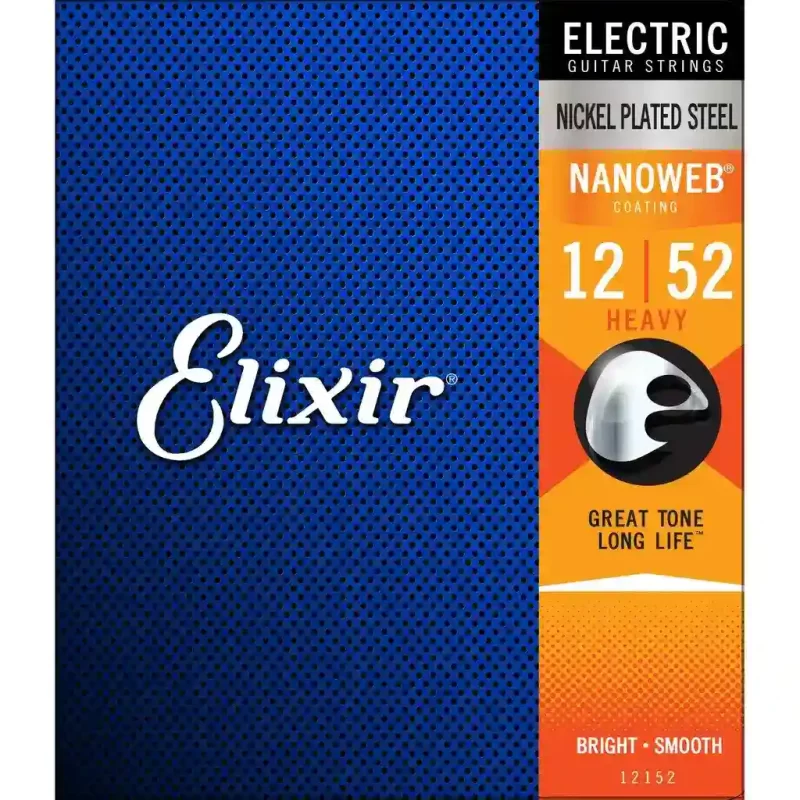 Set Corde per chitarra elettrica ELIXIR 12152 Electric Nickel Plated Steel NANOWEB