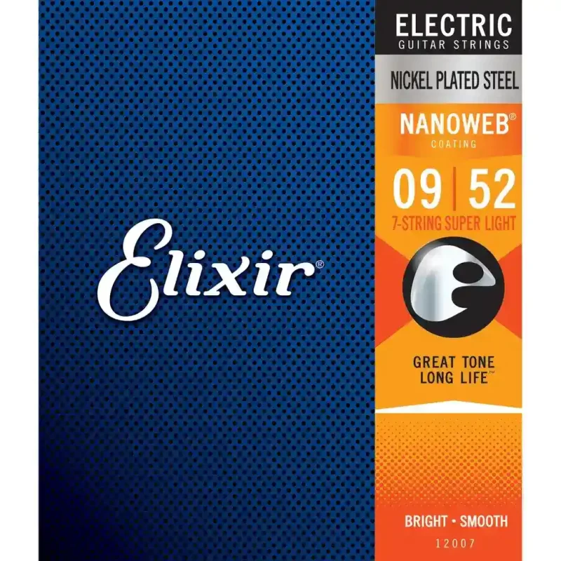 Set Corde per chitarra elettrica ELIXIR 12007 Electric Nickel Plated Steel NANOWEB