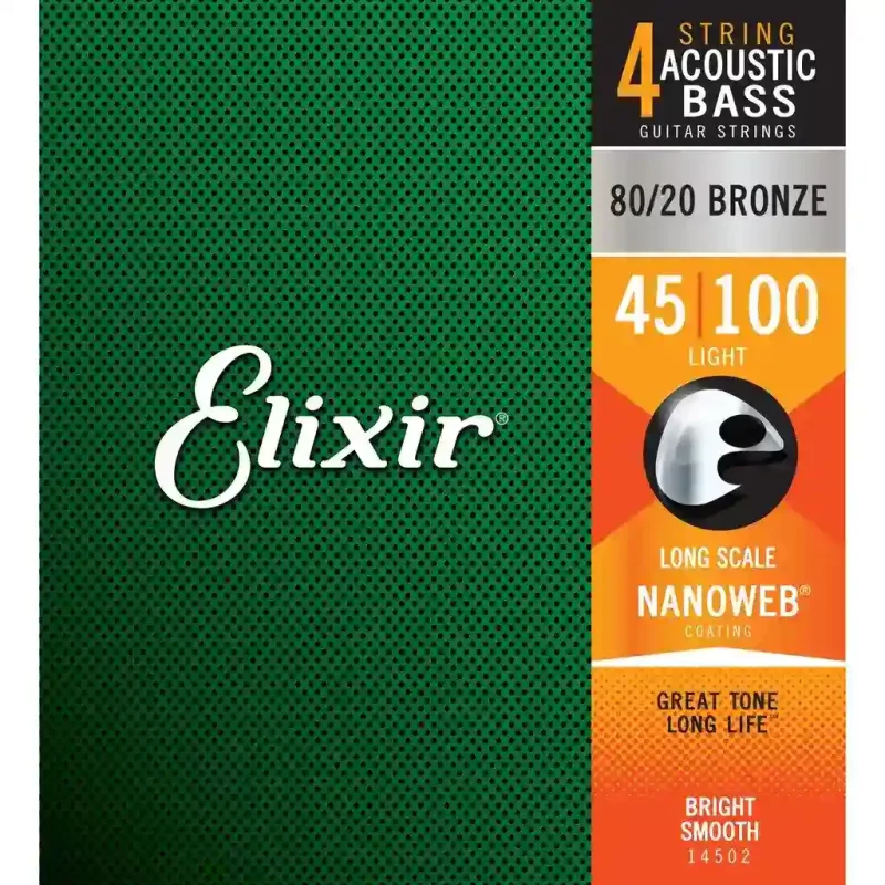 Corda Singola per Basso ELIXIR 14502 Acoustic Bass 80/20 Bronze NANOWEB