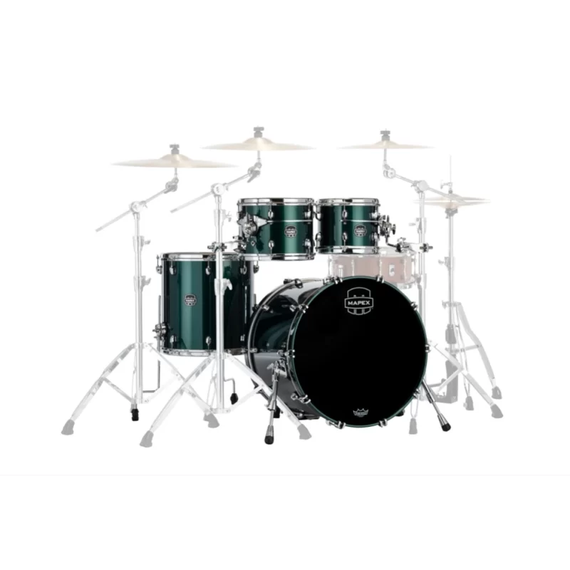 Set Batteria Acustica Mapex SE529XMPQ Saturn Evolution Maple Rock 4 Pezzi Brunswick Green