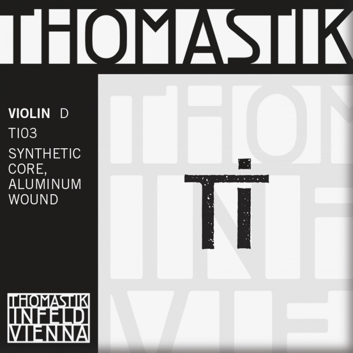 Corda per Violino Thomastik TI03 Re Synthetic Core, Aluminium Wound