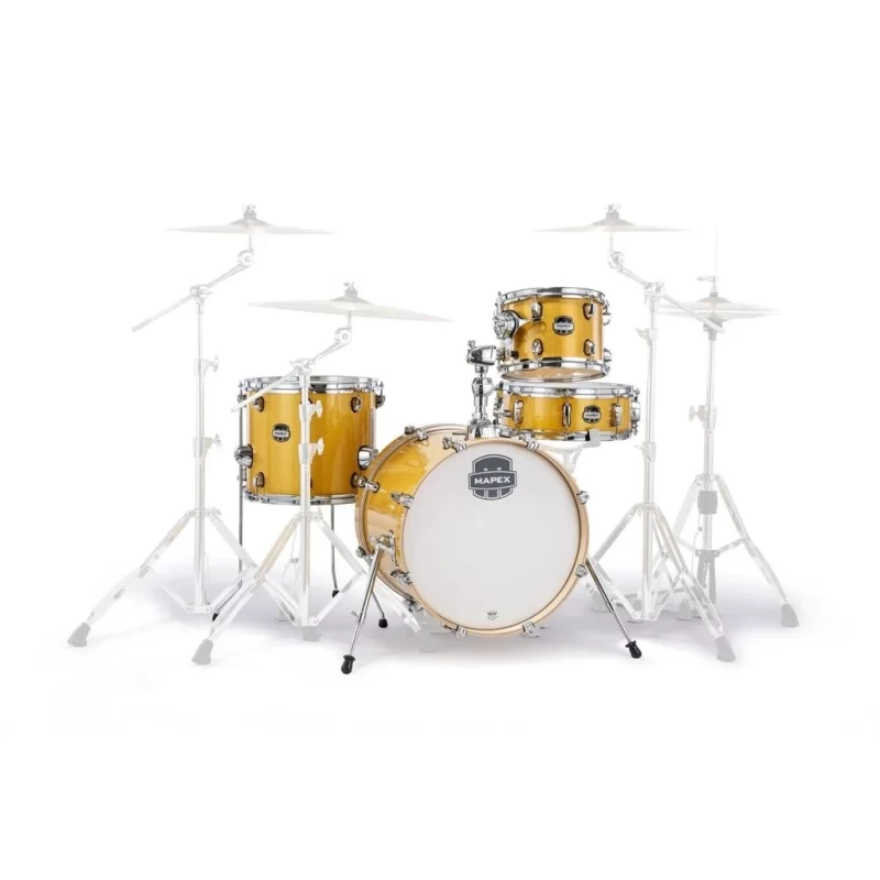 Set Batteria Acustica Mapex MA486SYD Mars Birch Be Bop 4 pezzi Sunflower Sparkle