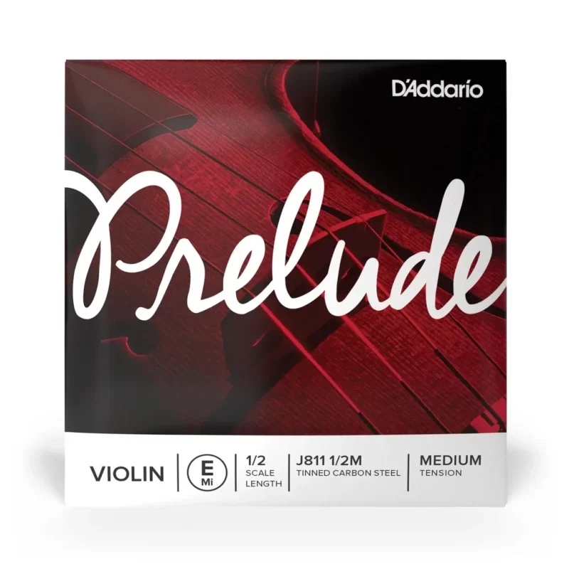 D'Addario J811 1/2M Corda Singola Mi Prelude per Violino, Scala 1/2, Tensione Media