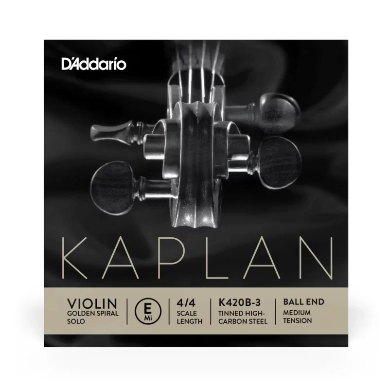D'Addario K420B-3 Corda Singola Mi Kaplan Golden Spiral Solo per Violino, Scala 4/4, Tensione Media