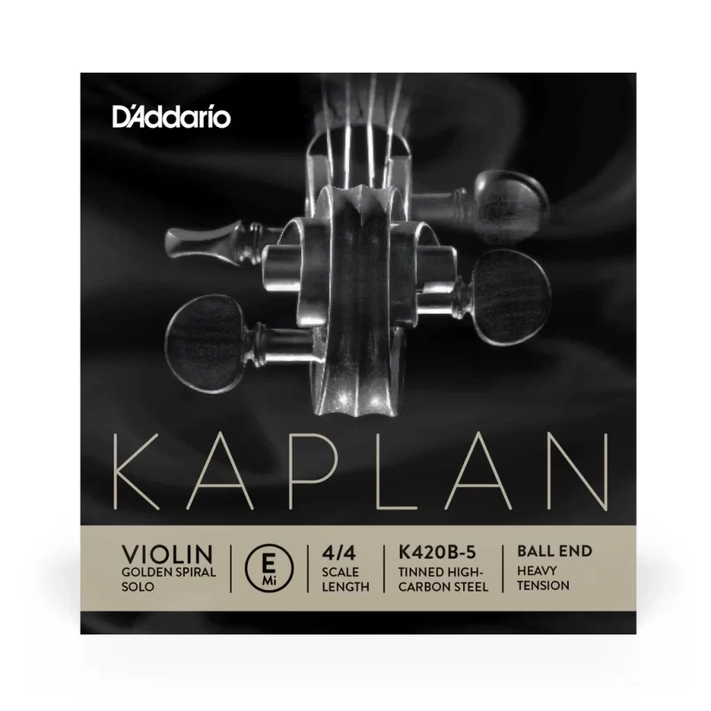 Corda per Violino K420B-5 Corda Singola Mi Kaplan Golden Spiral Solo per Violino, Scala 4/4, Tensione Forte